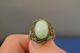 Vintage Chinese Silver Filigree Enamel Jade Jadeite Ring Rings photo 2