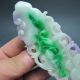 100% Natural Jadeite A Jade Hand - Carved Statues - - Ruyi/lingzhi & Bat Nr/pc2349 Other photo 1
