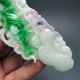 100% Natural Jadeite A Jade Hand - Carved Statues - - Ruyi/lingzhi & Bat Nr/pc2349 Other photo 2