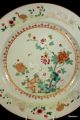 Chinese Antique Famille Rose Porcelain Plate Stork Birds & Flowers 1700s Plates photo 1