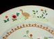 Chinese Antique Famille Rose Porcelain Plate Stork Birds & Flowers 1700s Plates photo 2