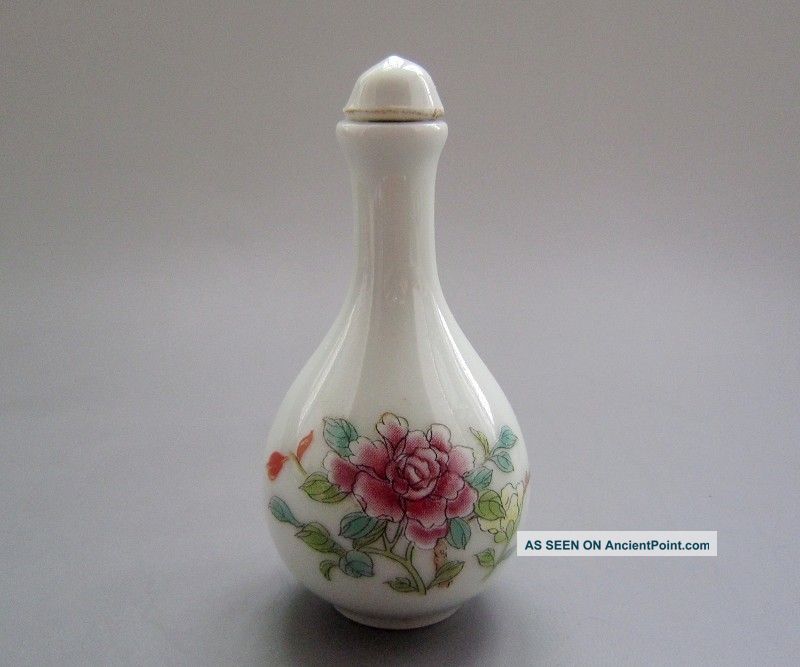 18 - 19th C.  Chinese Pastels,  Enamel Glaze Peony Snuff Bottles 012 Other photo