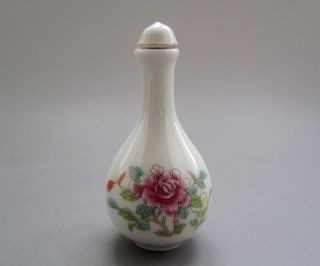 18 - 19th C.  Chinese Pastels,  Enamel Glaze Peony Snuff Bottles 012 photo