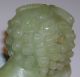 Pair Antique Chinese Carved Jade Foo Dogs Temple Lion Figures Jade/ Hardstone photo 4