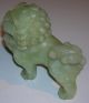 Pair Antique Chinese Carved Jade Foo Dogs Temple Lion Figures Jade/ Hardstone photo 5