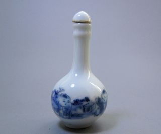 18 - 19th C.  Chinese Blue And White Porcelain China Doll Snuff Bottle 022 photo