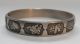Antique Chinese Carved Silver Bangle W/ Buddhist Symbols Bracelets photo 3