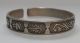 Antique Chinese Carved Silver Bangle W/ Buddhist Symbols Bracelets photo 4