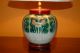 Chinese Famille Rose Cabbage Leaf Ginger Jar Lamp Butterflies Qing Pots photo 2