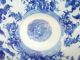Large 19c Chinese Blue & White Handpainted Bowl,  Figures,  Phoenix Bird Bowls photo 4