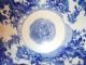 Large 19c Chinese Blue & White Handpainted Bowl,  Figures,  Phoenix Bird Bowls photo 7
