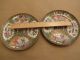 2 Antique Chinese Rose Medallion Porcelain 8” Plates Plates photo 10