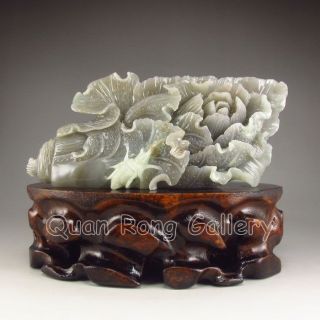 Chinese Hetian Jade Statue - Fortune Cabbage Nr photo