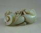 Fine Old Chinese Hetian Jade Carved Double Beast Carving Other photo 2