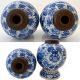 Antique Chinese Blue And White Kangxi Period Export Bronze Vases Early Lamp Base Vases photo 2