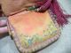 Antique Hand Embroidered Chinese Forbidden Stitch Card Holder Square Purse Other photo 5