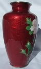 Ando Cloisonné Vase Roses On Front Birds On Back Vases photo 4