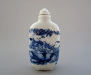 18 - 19th C.  Chinese Blue And White Porcelain China Doll Snuff Bottle 029 photo