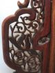 Carved Chinese Wood Stand For A Mirror Or Circular Plaque Late19/e20thc Woodenware photo 4