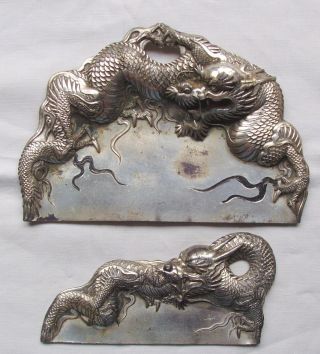 Antique Japanese Crumb Tray And Scraper,  Showing Dragon Made In Japan photo