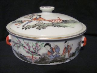 19thc Chinese Porcelain Covered Bowl photo