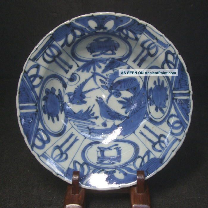 F803: Real Old Chinese Blue - And - White Porcelain Plate Fuyo - De Style. Plates photo