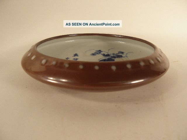 Japanese Studio Porcelain Bowl/brushwasher By Senpoen Bowls photo