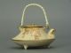 Miniature Satsuma Teapot W Plum Blossoms & Landscape Scene - Signed Koshida Teapots photo 2