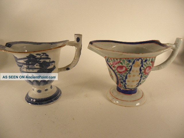 Two Chinese Export Porcelain Helmet Creamers Circa 1800 Other photo