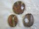 Three Antique Chinese Carved Cinnabar Dress Clips,  Filigree Settings,  One Other photo 4