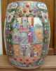 Antique Chinese Asian Rose Medallion Garden Seat Stool Other photo 10