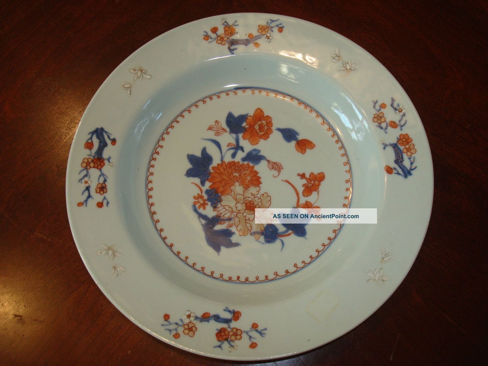 Antique Chinese Famille Rose Soup Bowl Plate C,  18th C,  Qianlong Period Plates photo