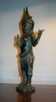 Antique Bronze Statue Of Khmer Apsara Celestial Nymph From Cambodia Other photo 1