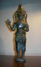 Antique Bronze Statue Of Khmer Apsara Celestial Nymph From Cambodia Other photo 3