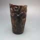 Old Antique 18 - 19th Chinese Ox Horn Hand - Carved Jiao Cup Nr/bg2324 Other photo 4