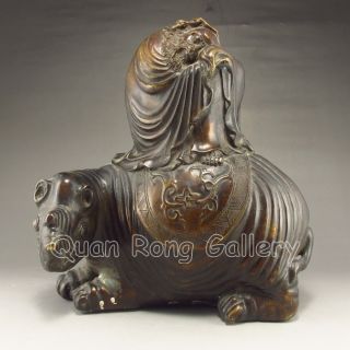 Chinese Bronze Statue - Buddhism Luohan Nr photo