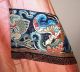 Antique Chinese Silk Embroidered Forbidden Stitch Fish Pair Horse Hoof Cuff Robe Robes & Textiles photo 4