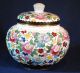 Japanese Cloisonne Covered Jar Box Or Bowl Flowers On White Background Boxes photo 1