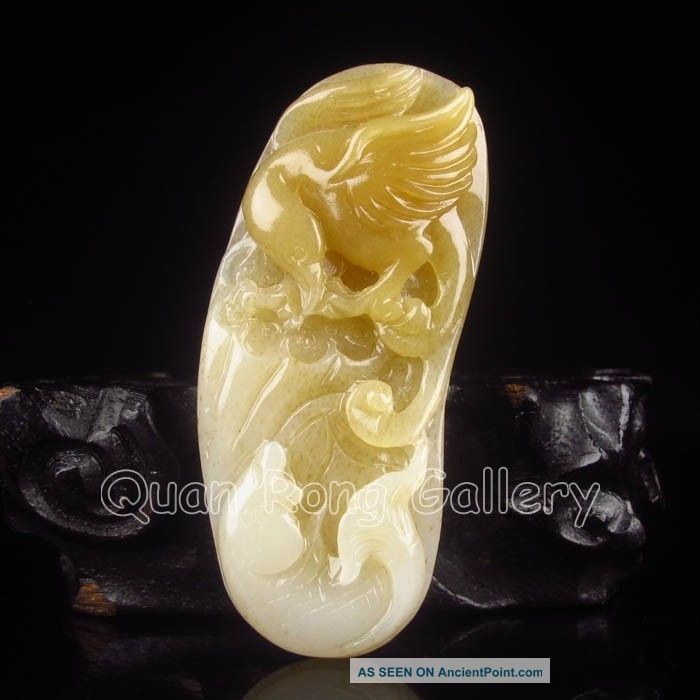 Chinese Hetian Jade Pendant - Eagle & Fish Nr Necklaces & Pendants photo
