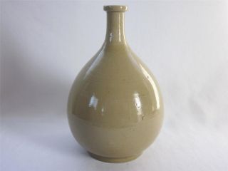 Japanese Pottery Old Sake Bottle Tokkuri; Shape And Glaze/ 8.  4 