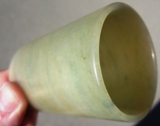 19th Century Chinese White - Green Jade Cylinder Vase 2 3/4 X 2 Inches photo