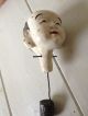 Rare Antique Japanese Nodding Man Nodder 19th Century Or Earlier With Two Heads Bowls photo 9