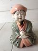 Rare Antique Japanese Nodding Man Nodder 19th Century Or Earlier With Two Heads Bowls photo 2