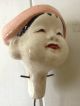 Rare Antique Japanese Nodding Man Nodder 19th Century Or Earlier With Two Heads Bowls photo 5