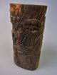 Southeast Asian (malaysia) Carved Bird Agarwood Brush Pot 432g 14cm Other photo 1