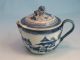 Antique 19th Century Chinese Export Canton Blue & White Cider Jug Teapots photo 1