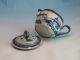Antique 19th Century Chinese Export Canton Blue & White Cider Jug Teapots photo 3