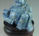 560g Antique Chinese Lapis Lazuli Carved Buddha Statue Other photo 6