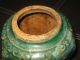 Late 19thc Deep Green Hexagon Shaped Pot Vases photo 9