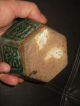 Late 19thc Deep Green Hexagon Shaped Pot Vases photo 11